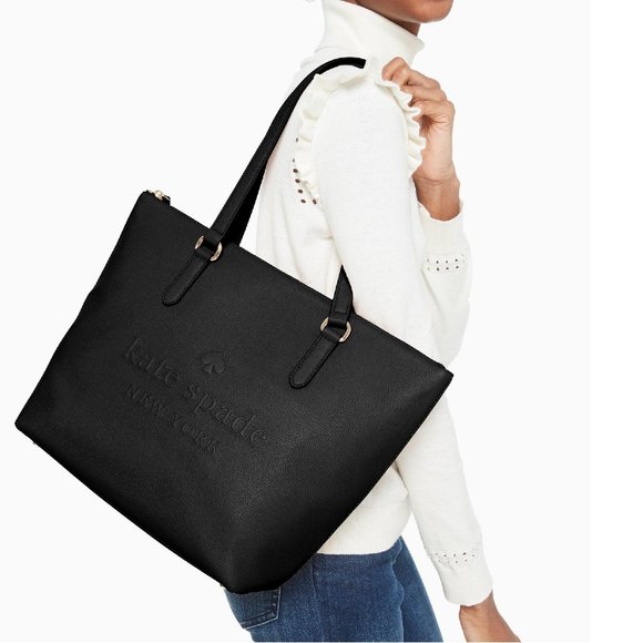 🎁Kate Spade Penny Leather Logo Black Tote